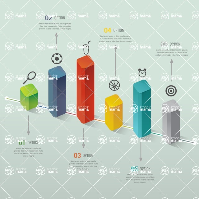 Infographic Templates Collection - Vector, Photoshop, PowerPoint, Google Slides - 3D Sport Infographic Template